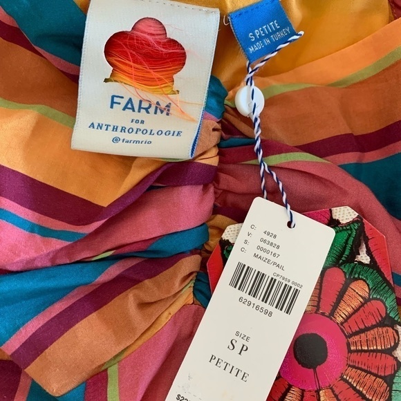 Farm Rio Rainbow Stripe Midi Dress - Picture 5 of 13